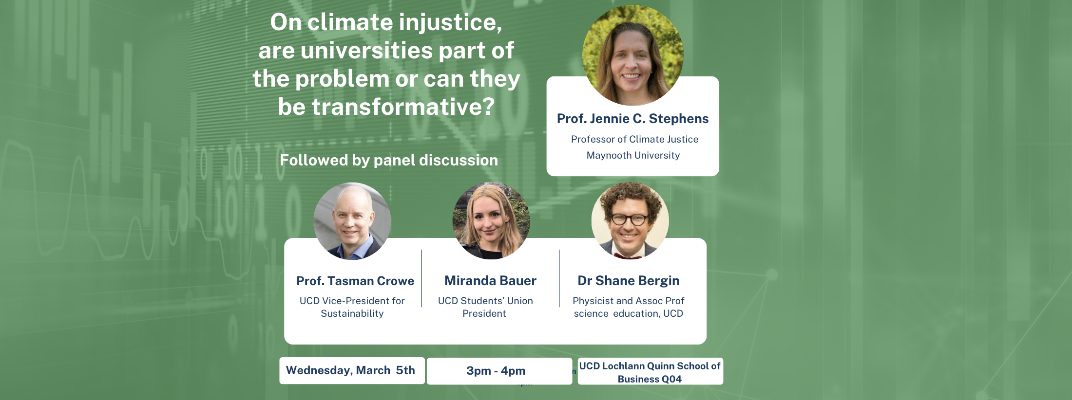 Green Week panel with Prof Jennie Stephens